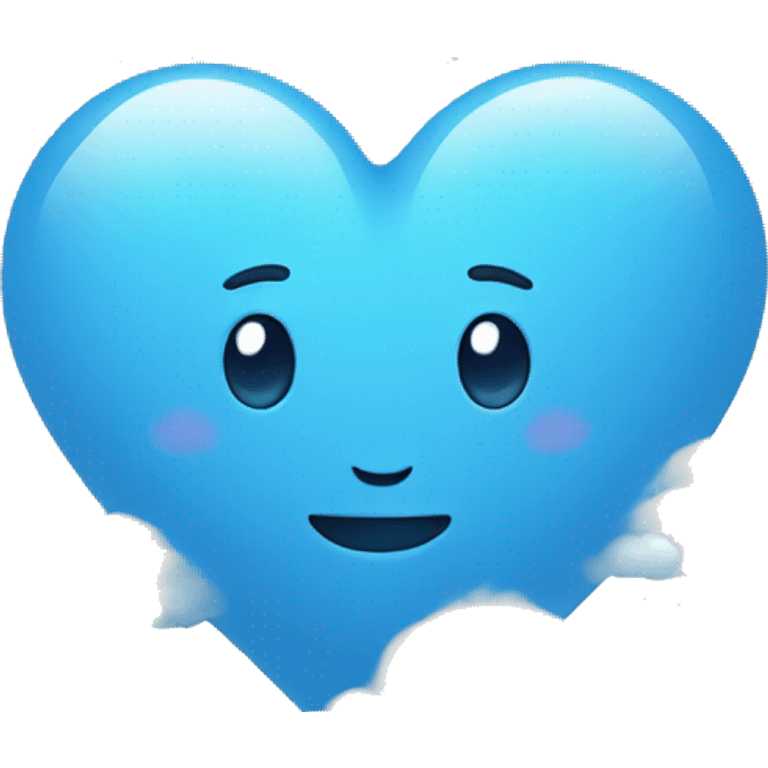 blue heart with cloud  emoji