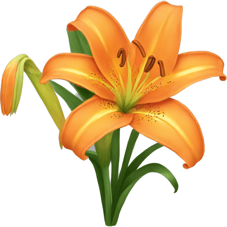 An orange Lilly flower  emoji