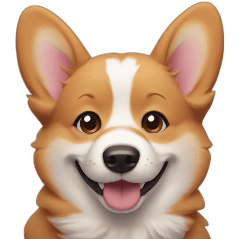 smiling corgi happy emoji