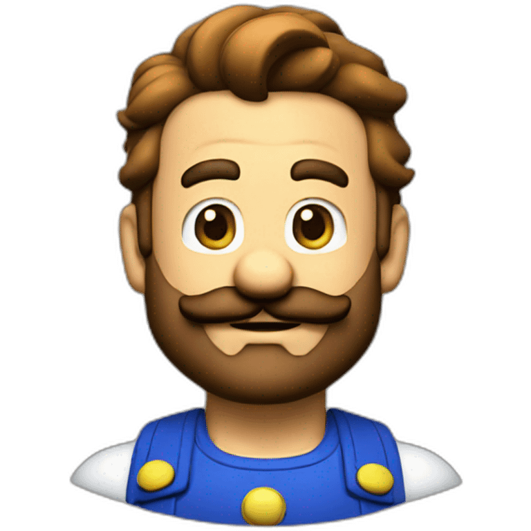 Super Mario with beard emoji