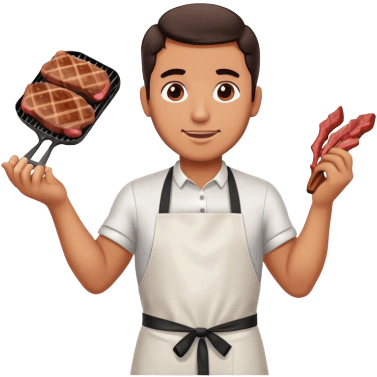 Checo Pérez haciendo una carne asada  emoji