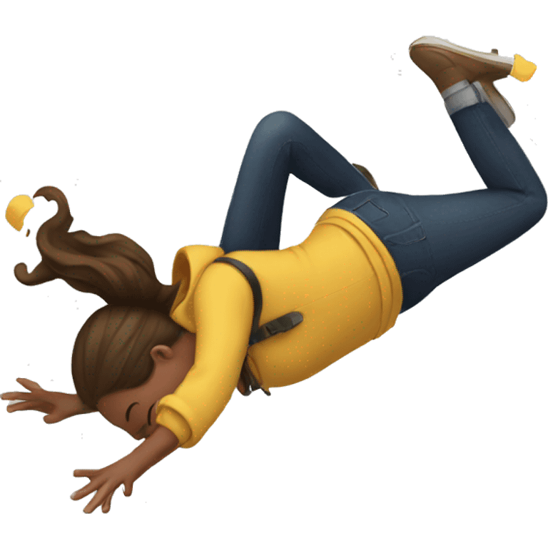 girl falling  emoji