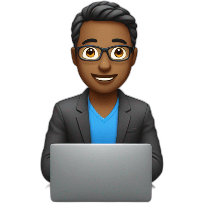 entrepreneur on laptop emoji