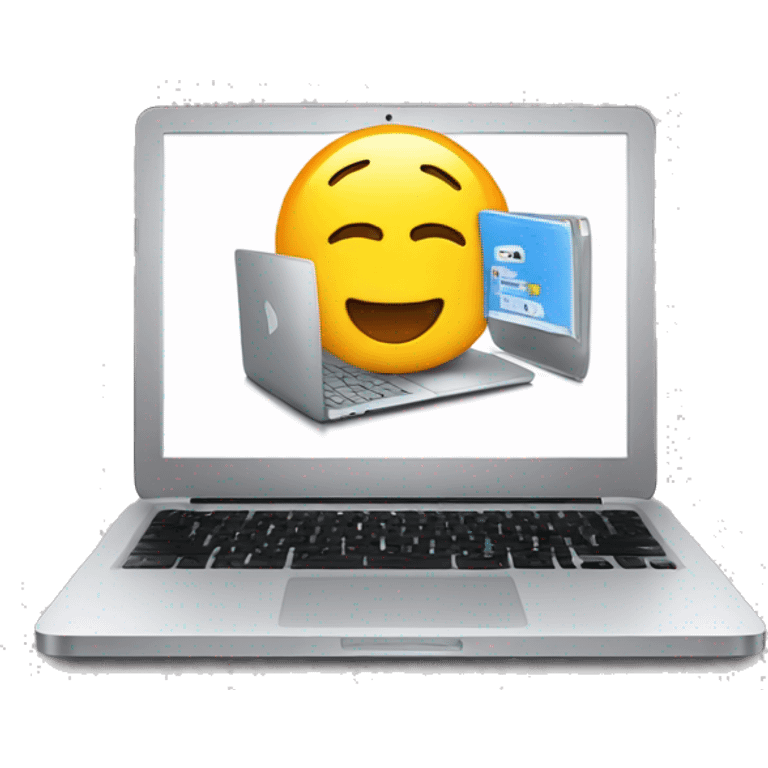 A online store on a laptop emoji