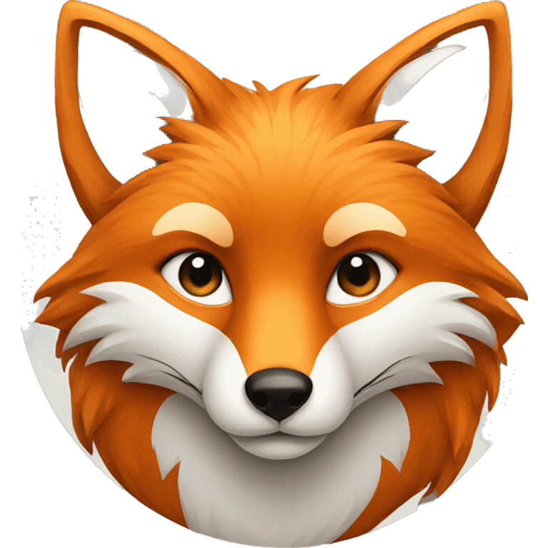 fox face in circle logo emoji