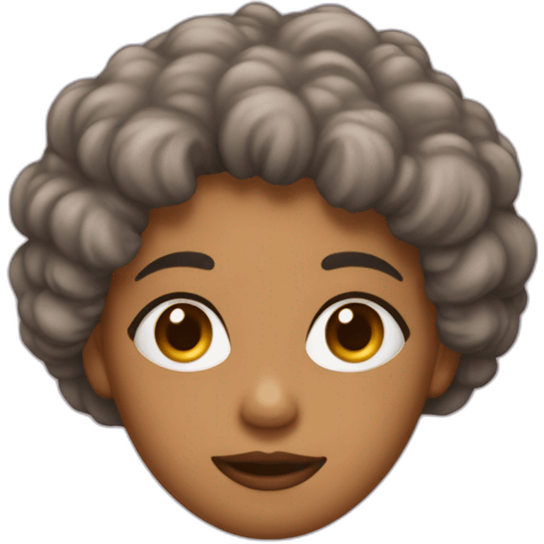 fille avec les cheveux bouclés qui pleure emoji