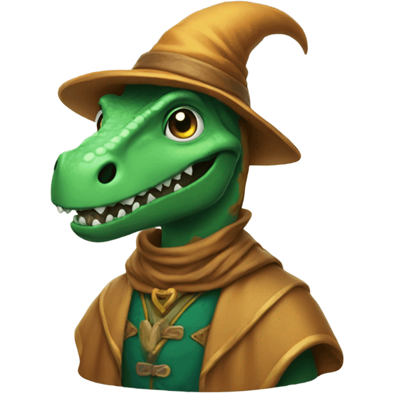 Dinosaur wizard emoji