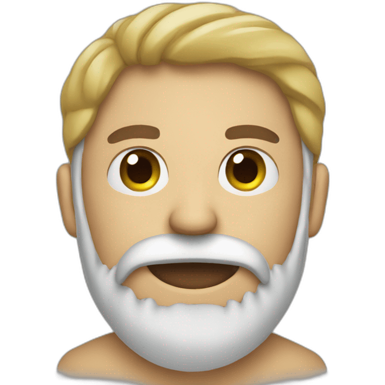 man with beard fighting a virus emoji