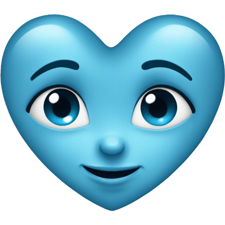 Baby blue heart emoji