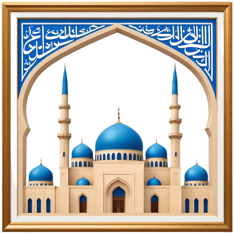 Mohammad Al-Amin Mosque Emoji of Beirut – Featuring its blue dome, tall minarets, and Arabic calligraphy. emoji