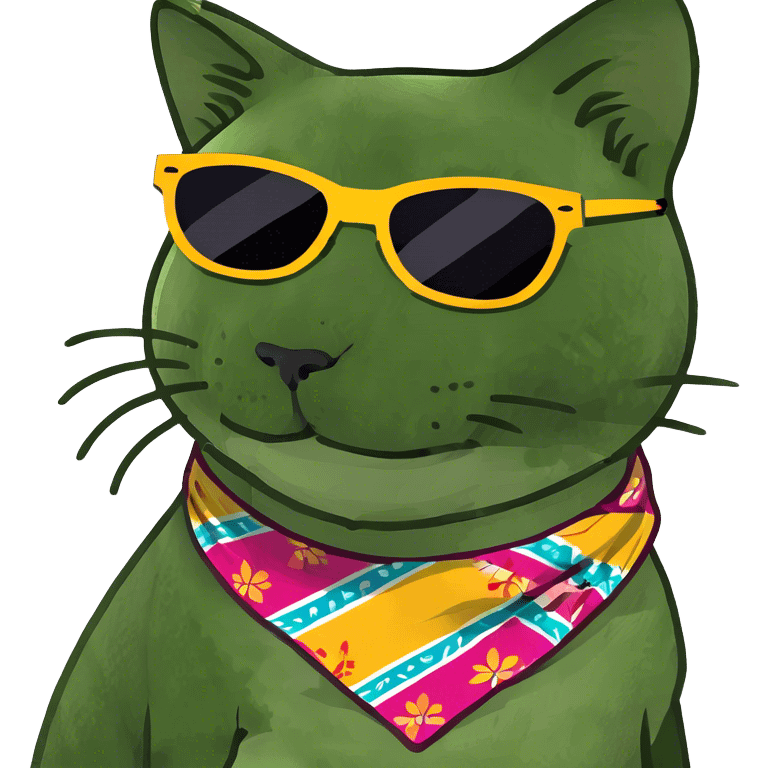 Cat with sunglasses emoji