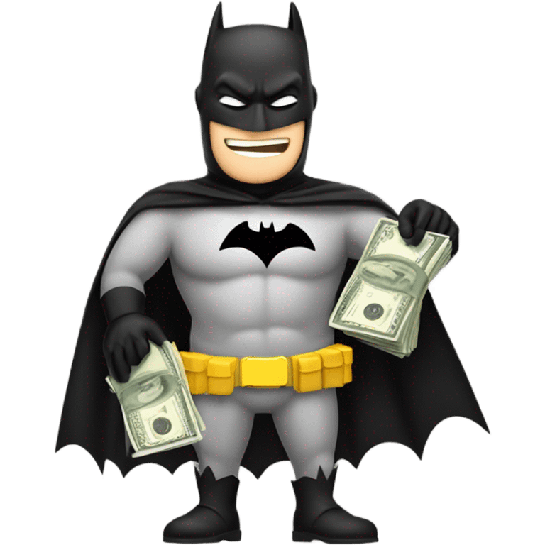 Batman holding money emoji