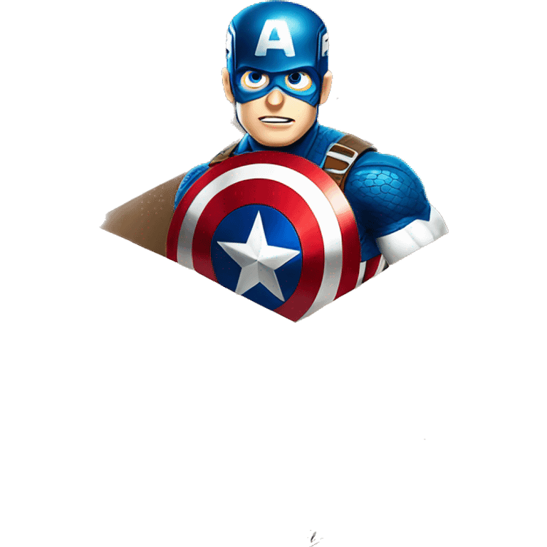 Captain America is preparing a package emoji