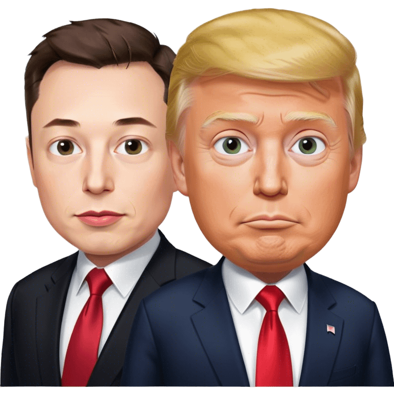 Elon Musk and Donald Trump  emoji