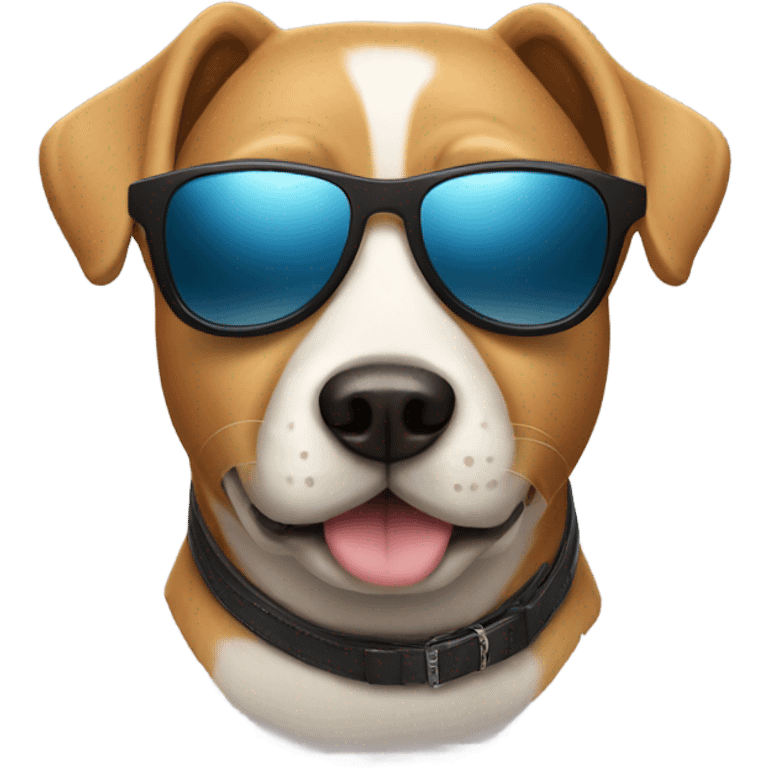 Dog wearing sunglasses  emoji