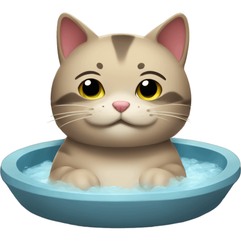 Cat in sauna room  emoji