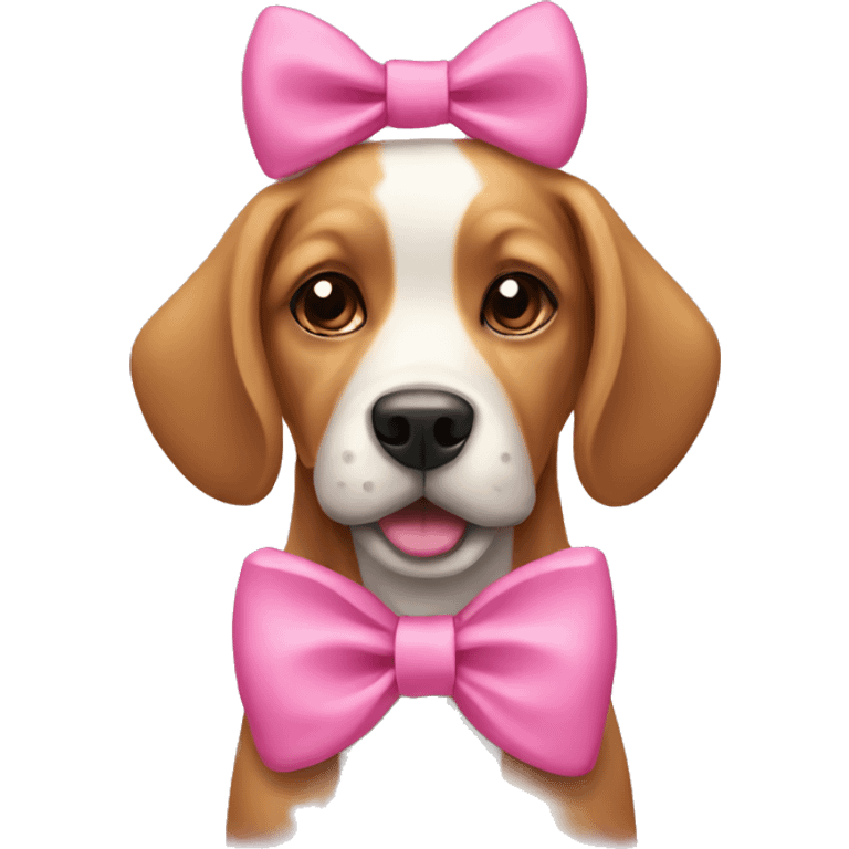 Dog with pink bow emoji