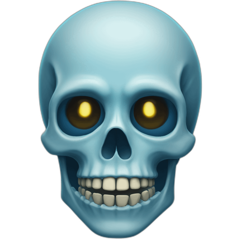 Skeleton Sans with Luminous blue left eye emoji