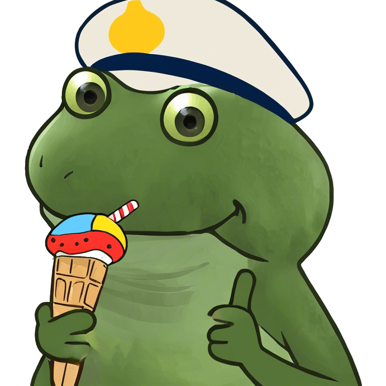 wearing a propeller hat, eating a popsicle emoji