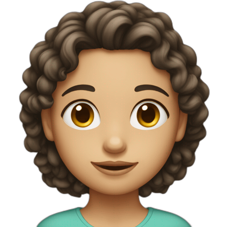 long curly brunnet girl emoji