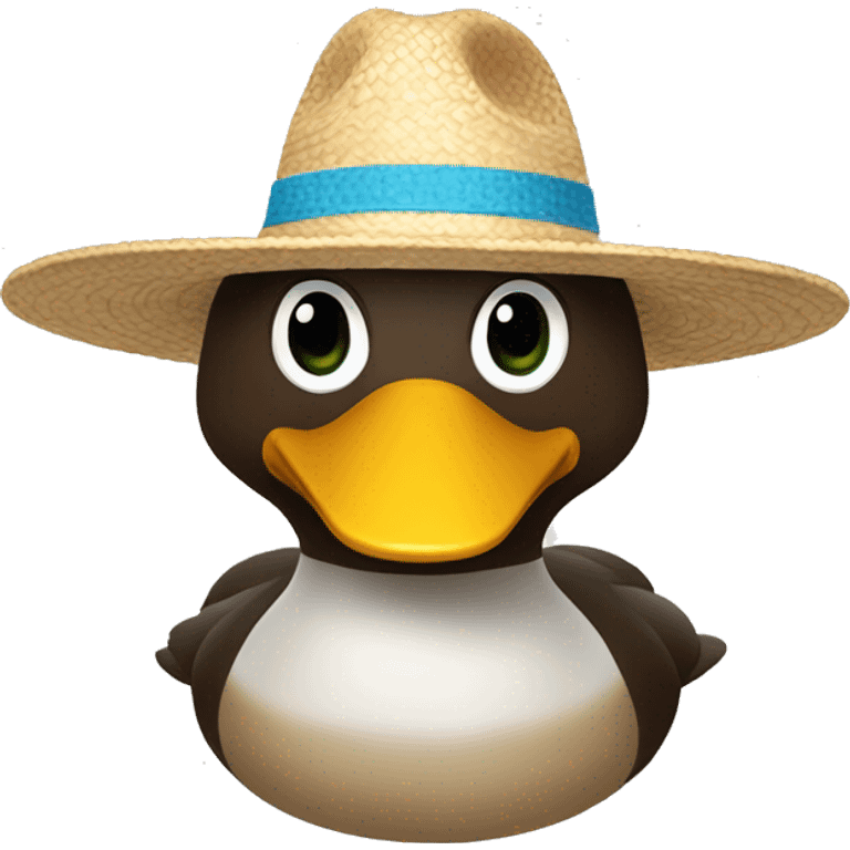 un pato con sombrero  emoji