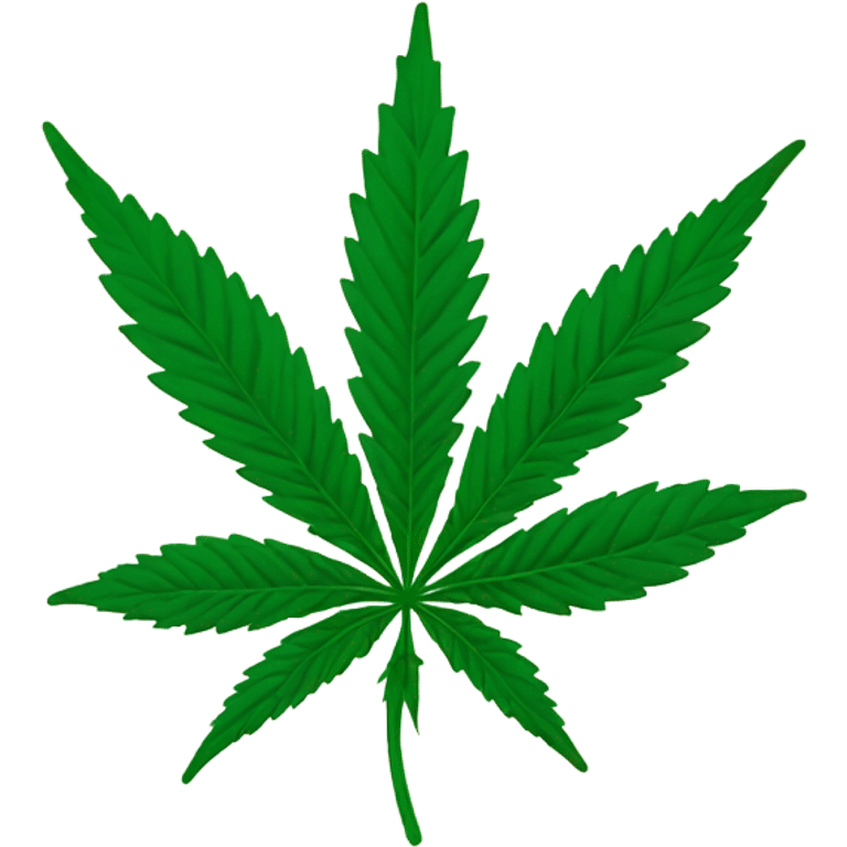 Cannabis leave with bud emoji