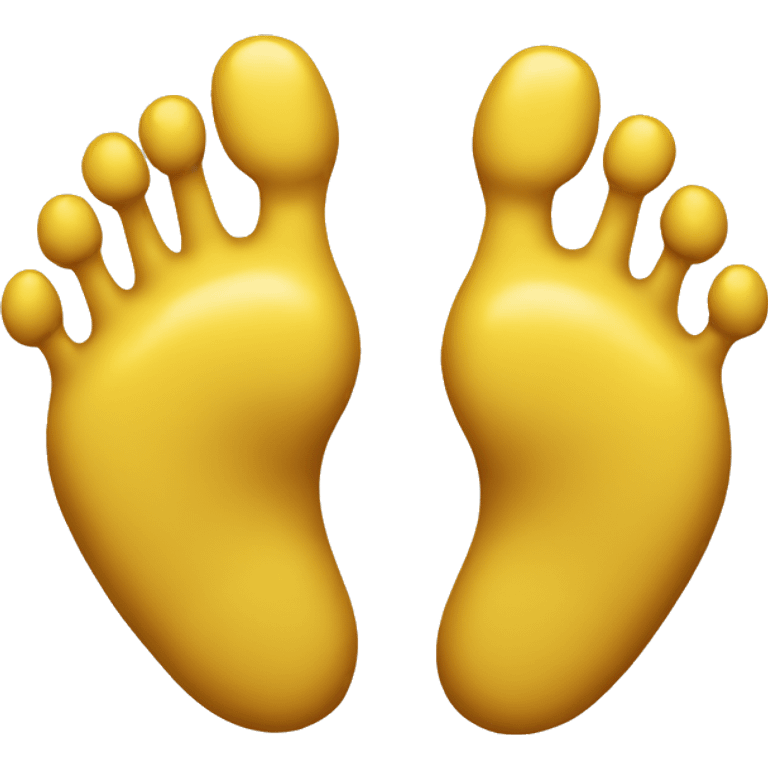 a yellow emoji with toes sticking out emoji