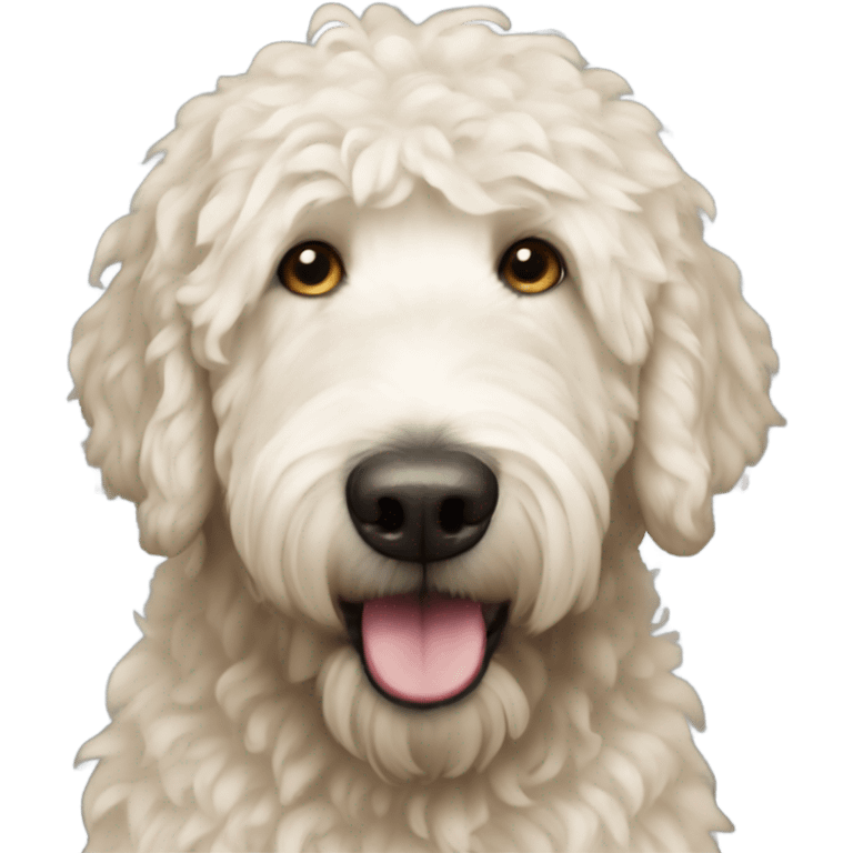 White fatter golden doodle  emoji