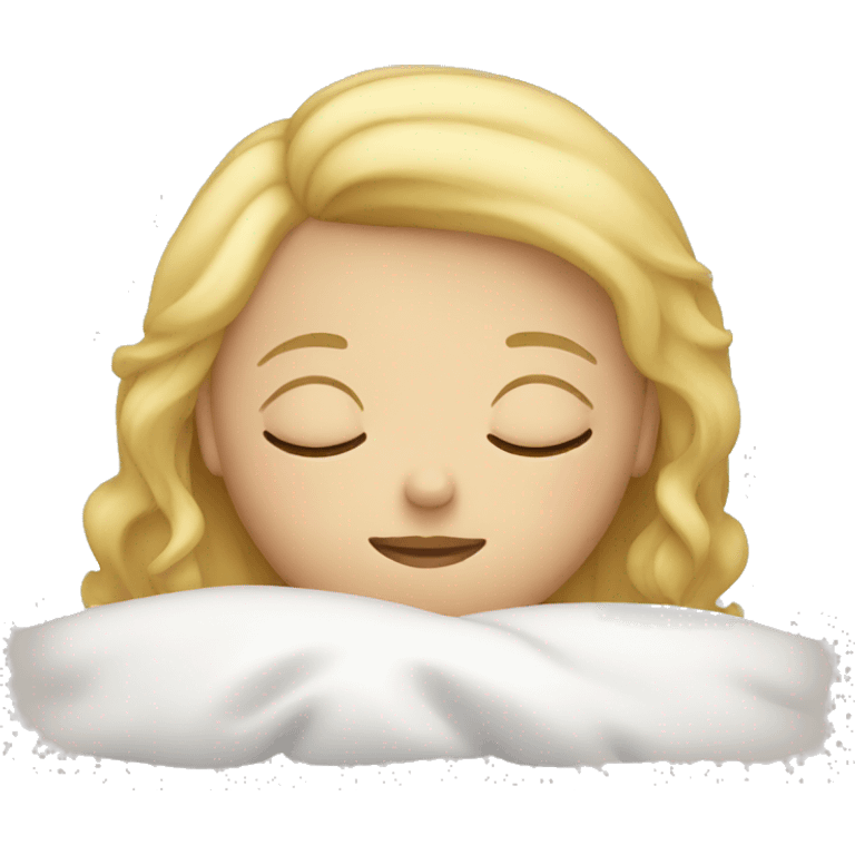 Blonde girl sleeping emoji