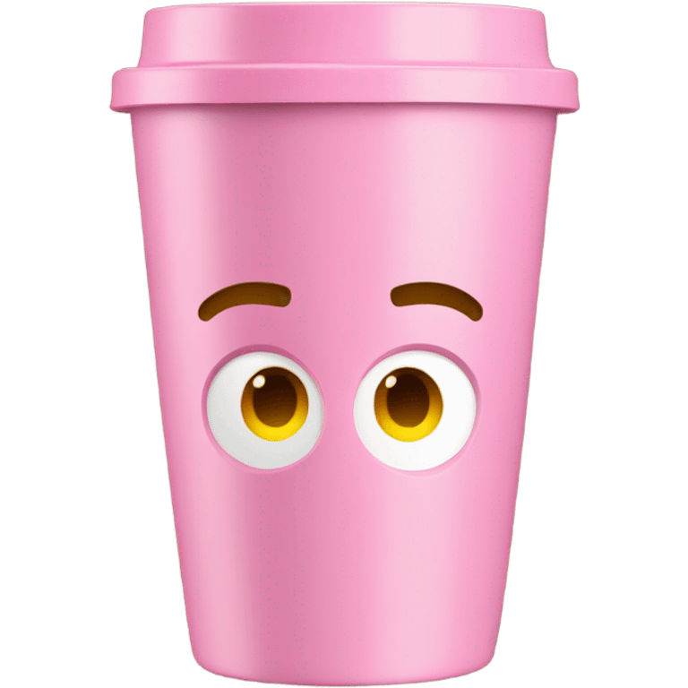 a pink stanley brand insulated cup emoji