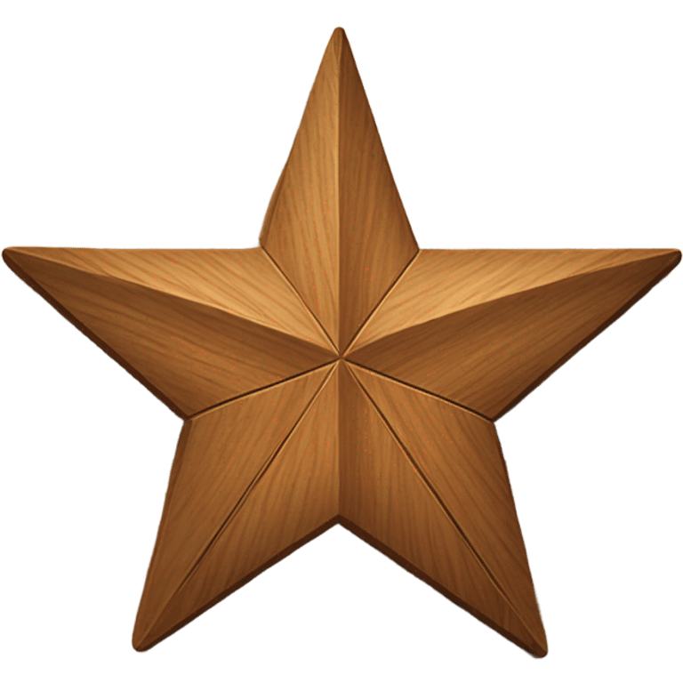 Create me a star made of wood. also put some emphasis on video streaming emoji