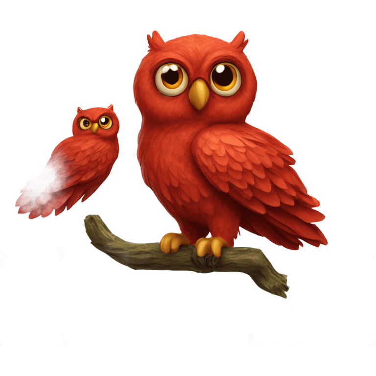 real owl red emoji