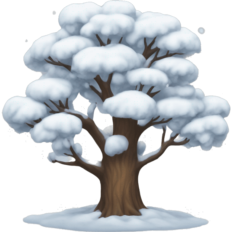 Snowy tree emoji