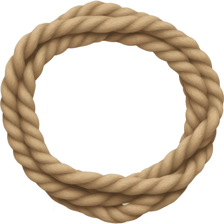 Beige rope oval with knot at the top emoji