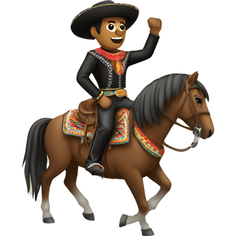 A charro on top of a horse emoji