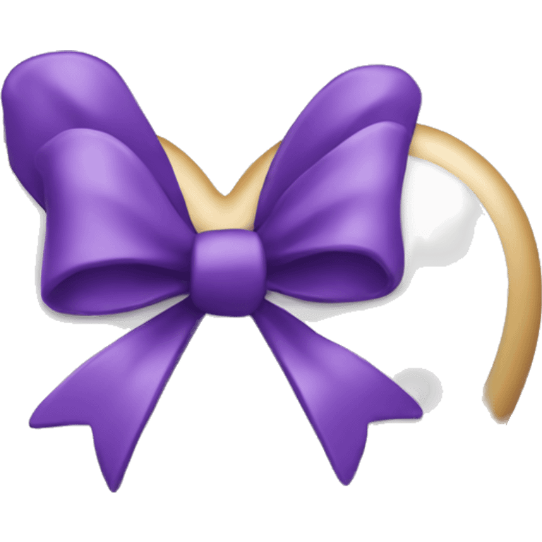 Purple Heart with white bow emoji