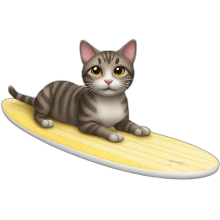 cat on surfboard emoji