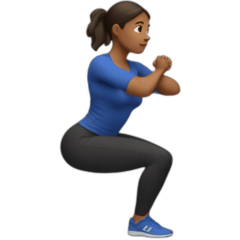  woman doing squat emoji