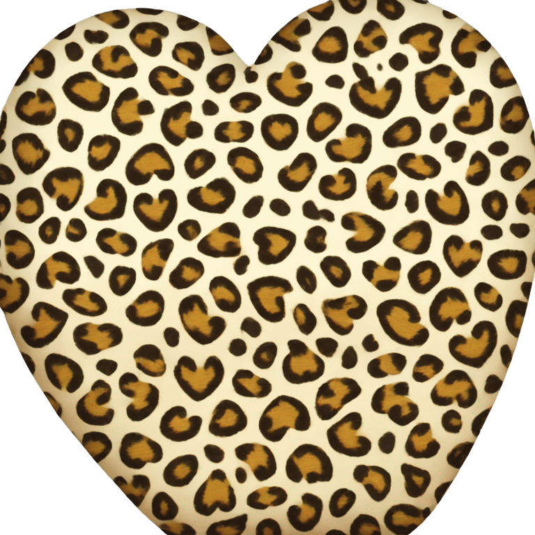 leopard print heart emoji