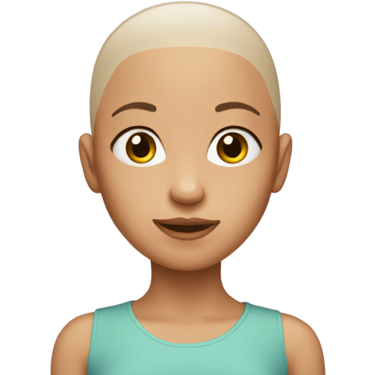 Girl with no hair emoji