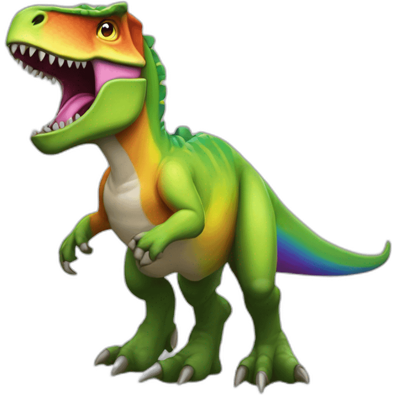 unicon-tyrannosaurus-rainbow emoji