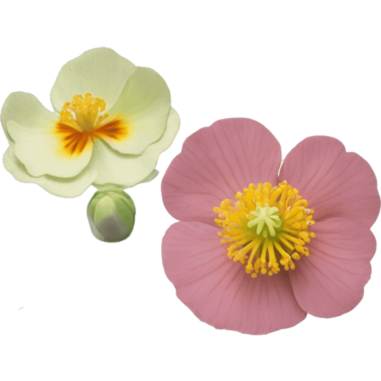 Anemone Rose yarrow anemone nasturtium iris flowers bokey emoji