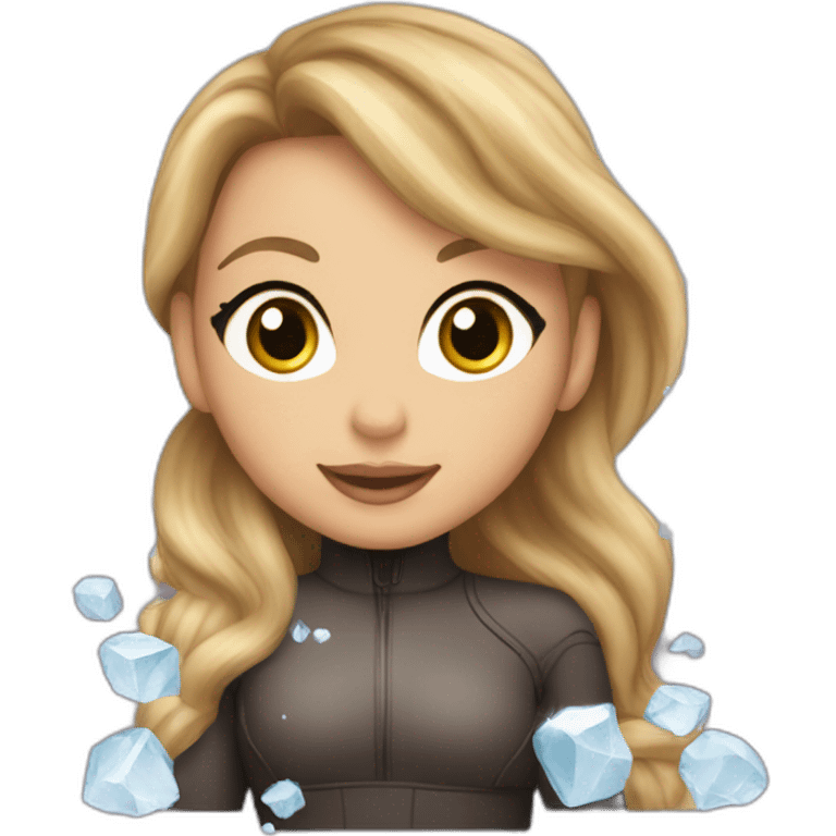 Mariah carey in an icecub emoji