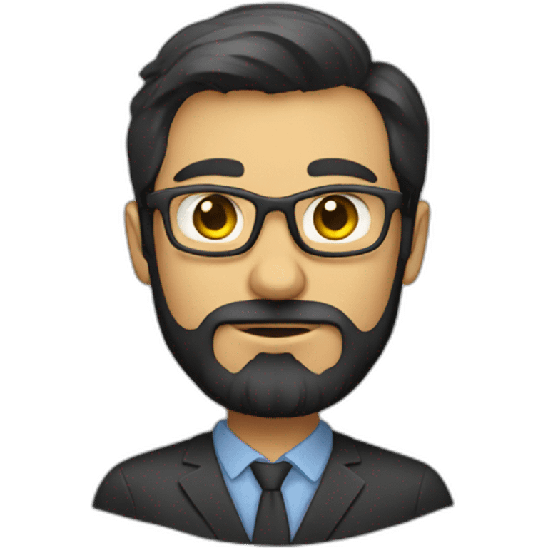 Data Scientist with a trimmed beard emoji