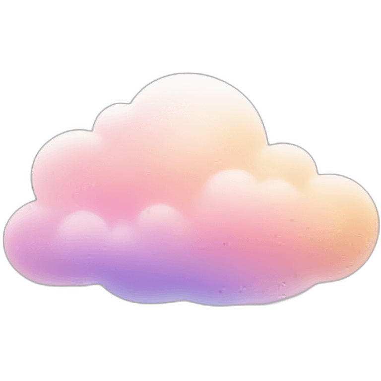 Pastel gradient hue cloud emoji