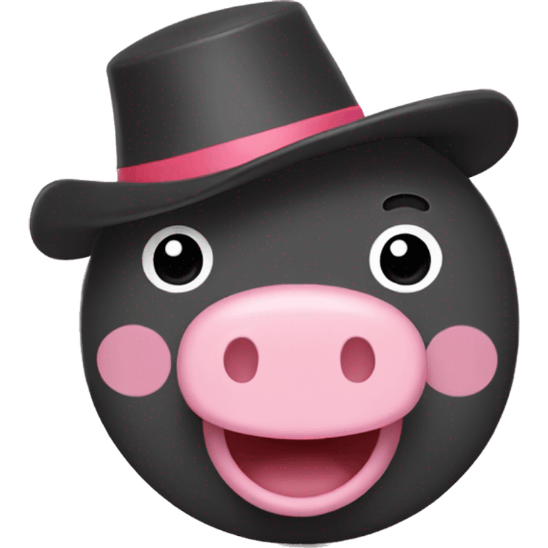 Peppa pig with hat emoji