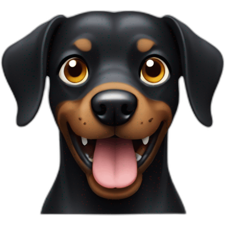 angry-black-sausage-dog-face emoji