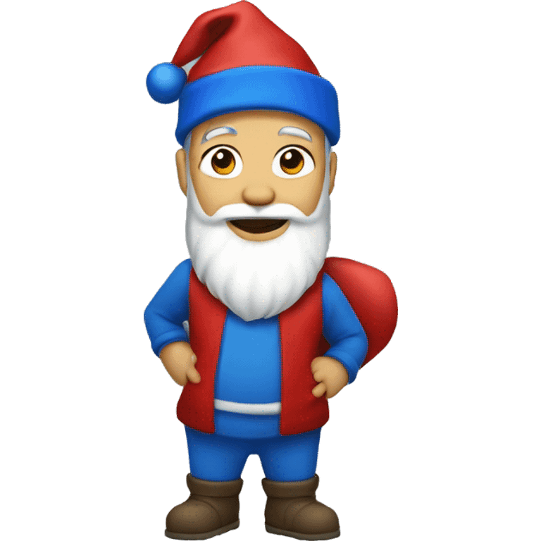 asian santa with blue hat emoji