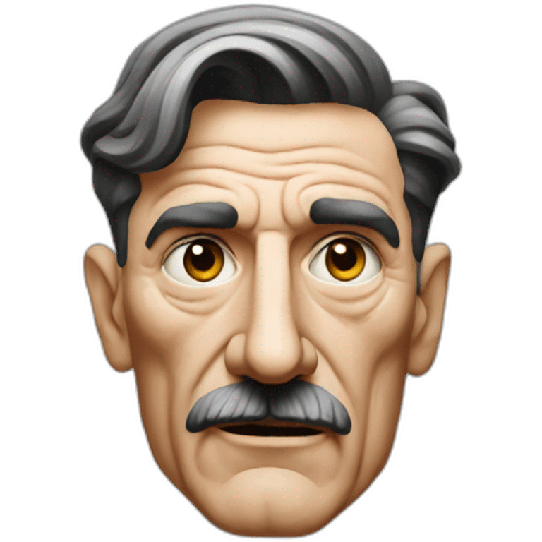 George Orwell tattooed face emoji