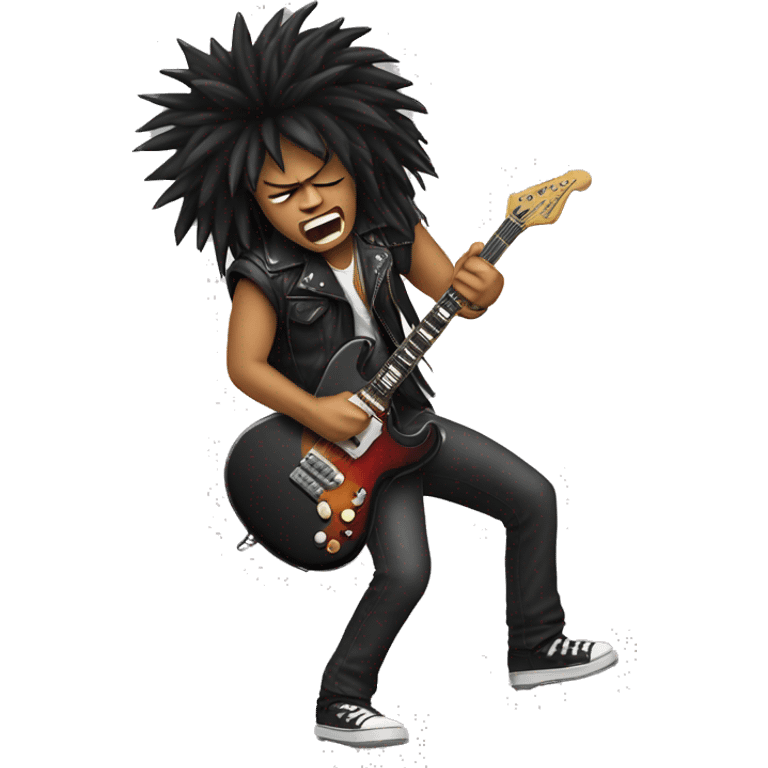 Rocker headbanging emoji